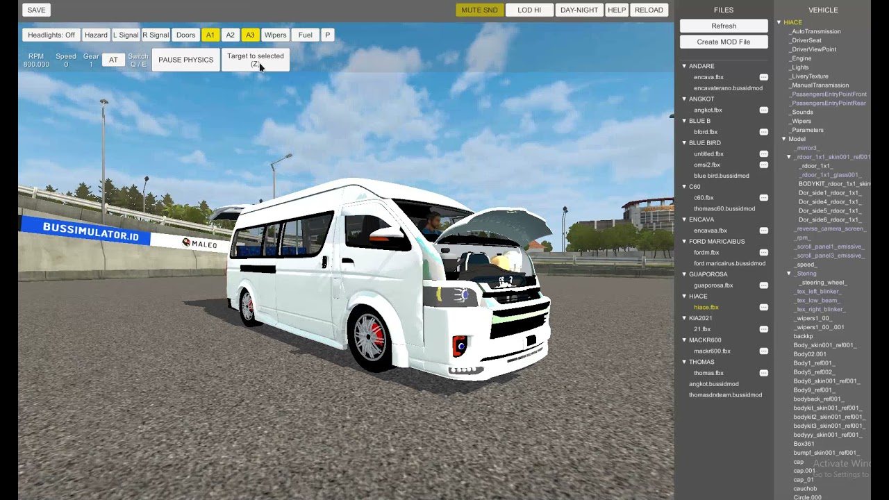 Toyota Hiace Mod | Bussid - YouTube