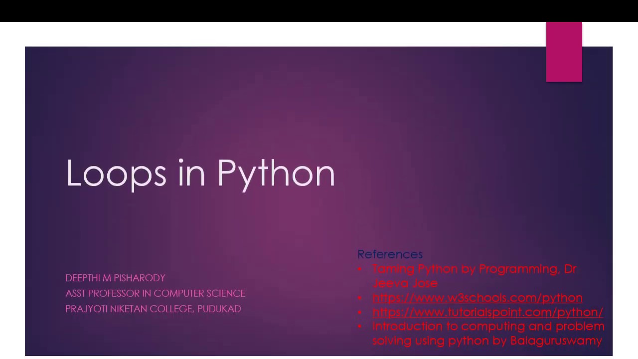 PYTHON PART 6- Loops in Python - YouTube