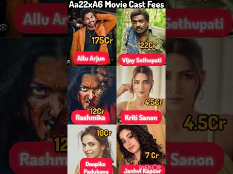 Aa22xA6 Movie Cast Fees Alluarjun Rashmikamandanna Deepikapadukone Janhvikapoor Vijaysethupathi 