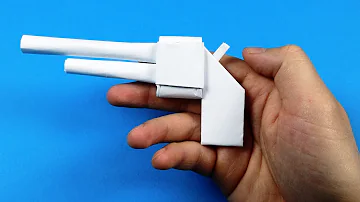 How to Make Easy Paper Origami Gun Pistol Tutorial