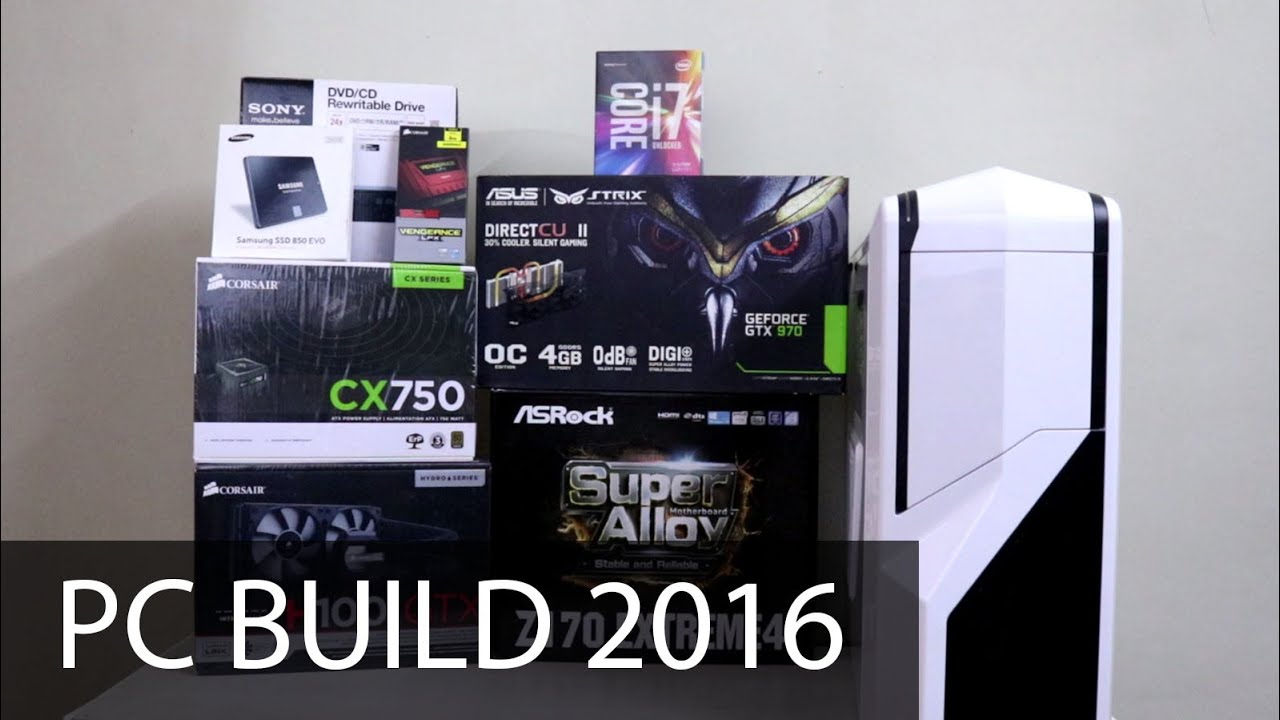 Gaming PC Build 2016 ($1500) - Intel i7 6700K - YouTube