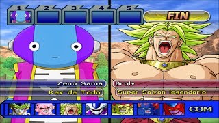 Zeno Sama Omni-King Remake Vs Broly Ssjll ,Chilled,Mojito And Caulifla Dbz Tenkaichi 3 Mod