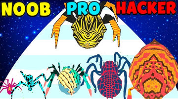 Spider Evolution Run in NOOB vs PRO vs HACKER