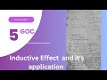 Inductive Effect and it's Application GOC Series 05 Organic chemistry