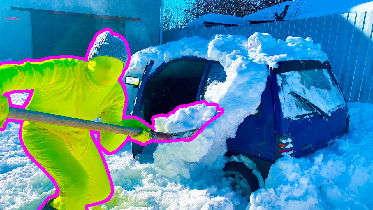 Yellow Man could not Started Race on Russian Mini Cooper in snow VS Snow Avalanche 13+