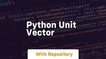 python unit vector