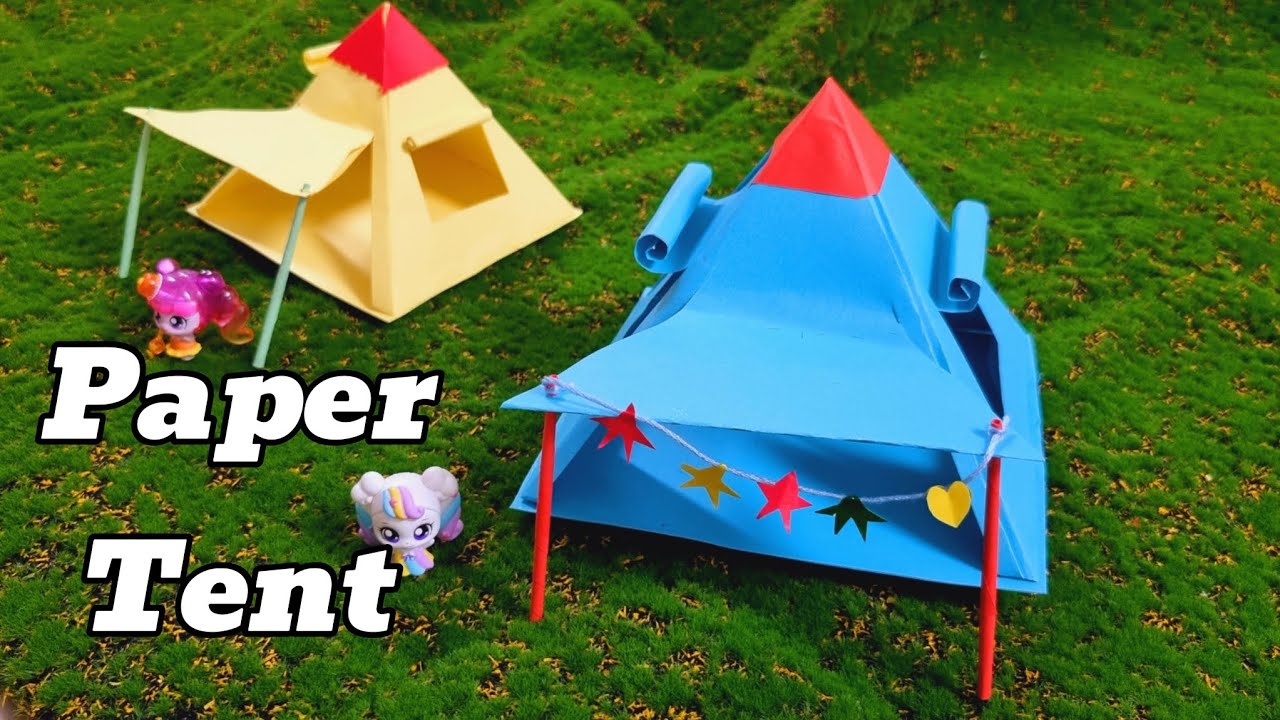 Paper Tent Math Spend 13 Minutes to Build Paper Tent, 테트 색종이접기, DIY School Project ...