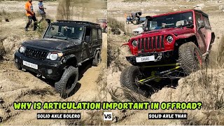 Thar Solid Axle VS Bolero Solid Axle 😅| Importance of Articulation 😍|
