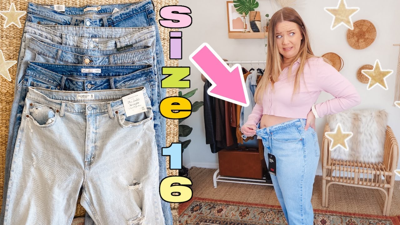 trying on different sizes of LEVI'S jeans... (DISASTER) - YouTube