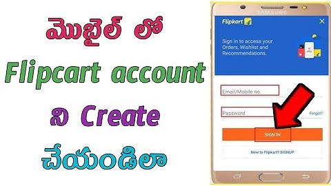 How to create flipcart account in telugu/tech by mahesh