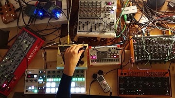 Live Jam with Behringer Crave, Mfb Tanzbär Beatstep Pro, Keystep, Korg Volca, Nord Rack Hardware Jam
