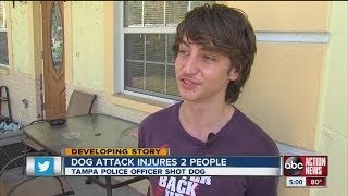 Tampa officer shoots dog after it attacks two people