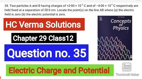 Two particles A and B having charges of
+2⋅00 × 10 – 6 C and of −4⋅00 × 10 – 6 C respectively are
he