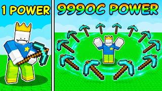 Every SECOND +1 PICKAXE POWER in Roblox