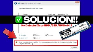 SOLUCION! Instalacion Windows 10 /11 no reconoce M.2 SSD o DISCO DURO! ✅