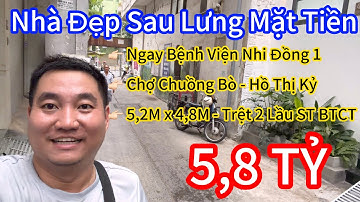 QUẬN 10 - SAU LƯNG CĂN MẶT TIỀN , SÁT BÊN BỆNH VIÊN NHI ĐỒNG , CHỢ CHUỒNG BÒ #aunhapho #0374997997 