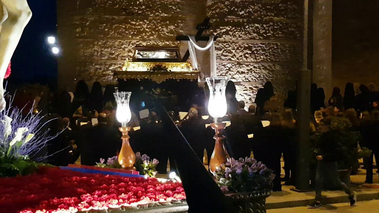 Entrada Santo Sepulcro en Santa Quiteria Semana Santa La Solana 2018.