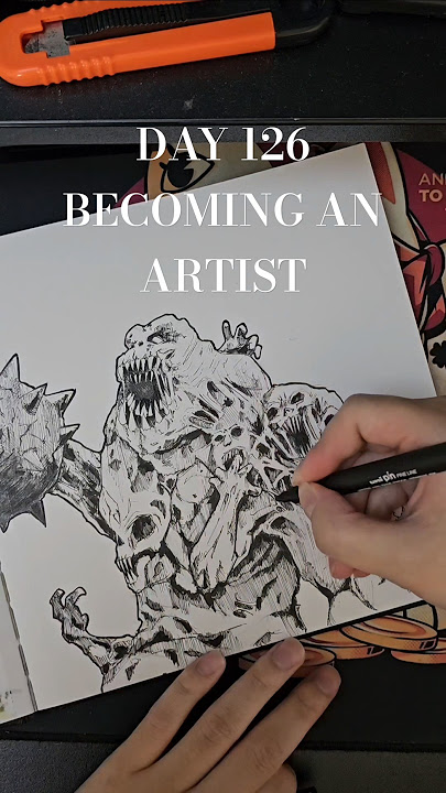 DAY 126 BECOMING AN ARTIST #drawing #artist #art #sketching #inking #clayface #dc #comics #villain