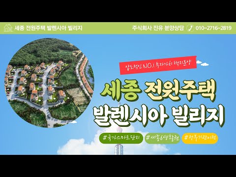 세종 전원주택 발렌시아 연기면 눌왕리 택지매매 분양 토지투자
