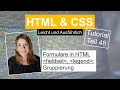 HTML Formulare (5) Fieldset & Legend, HTML Tutorial deutsch Teil 48