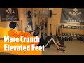 Steel mace crunch abdominal workout