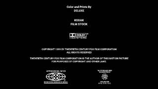 Comedy Central/Release By Twentieth Century Fox/After Credits/MPAA R Card Rating (1999)