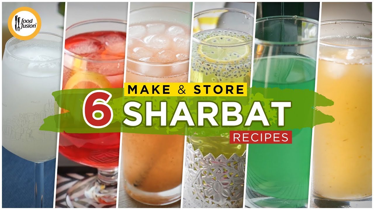 Top 6 Make & Store Sharbat Recipes By Food Fusion (Iftar Drinks)