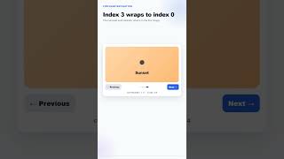 React Image Carousel Interview Question 🎞️ | Circular Navigation & Modulo #shorts
