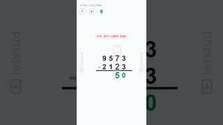 How to solve 2123 - 9573 | Step by Step Math