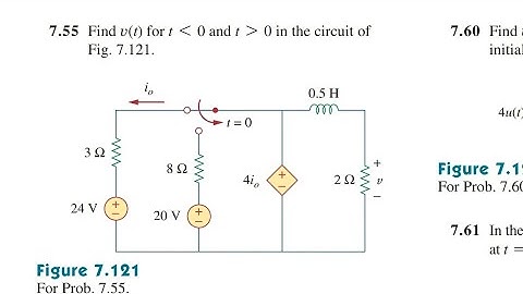 Exercise problem 7.55 || Fundamentals of Electrical Circuit(Sadiku) || First order circuit ||
