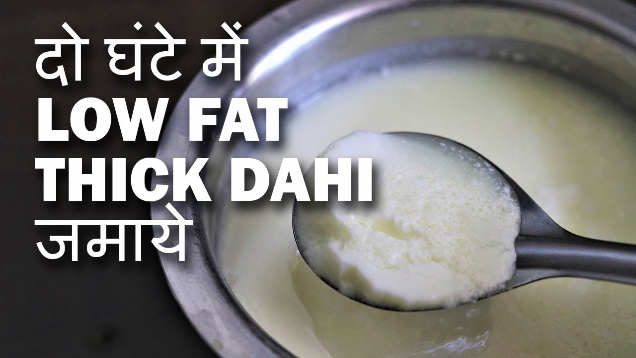 गाढ़ा Low Fat Dahi कैसे जमाये  | How to make Thick Curd at home | दही जमाने का सही तरीका | Healthy Kadai