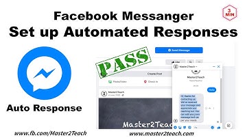 Set up automated responses in facebook messenger - Auto Response