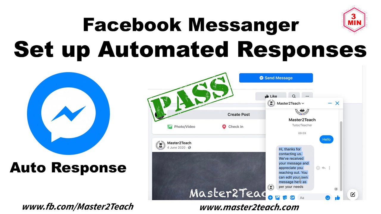 Set Up Automated Responses In Facebook Messenger Auto Response YouTube
