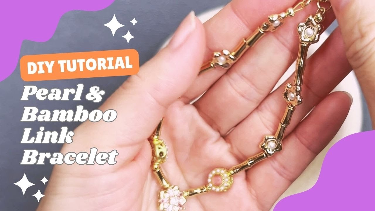 Easy DIY Pearl Gold Link Bracelet Tutorial | Step-by-Step Jewelry ...