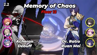 Acheron x Aventurine // Dr. Ratio x Ruan Mei | New 2.2 MoC 12 (Honkai: Star Rail)