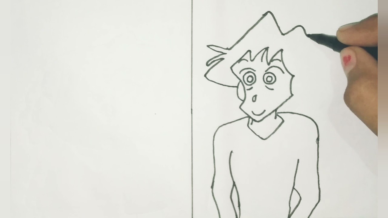 how to draw mitsy and masao's mom 😁😁 //step by step easy drawing