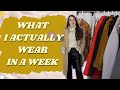 Everything I actually wear in a week (A realistic work from home week)