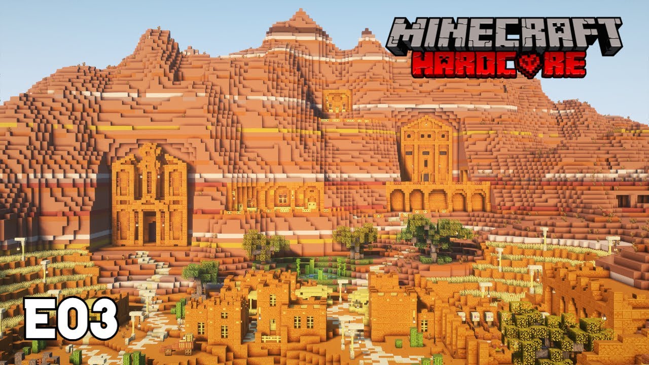I Built Petra in Hardcore Minecraft