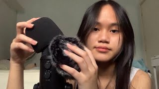 ASMR WITH MY NEW MIC COVERS ( normal foam cover vs fluffy cover )
