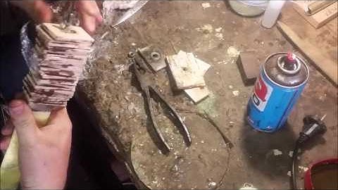 Leather stacked handle