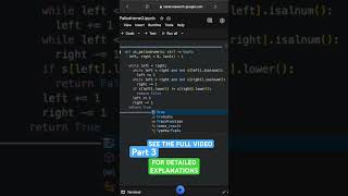 Python Interview Question: Valid Palindrome part 3 or 3. #python #leetcode