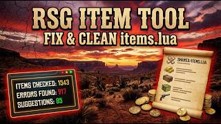 Rex Item Tool for RSG Framework RedM