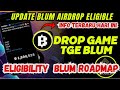 TGE DROP GAME BLUM  🚀UPDATE BLUM HARI INI || BLUM ROADMAP | NO TGE DAN LISITNG ||