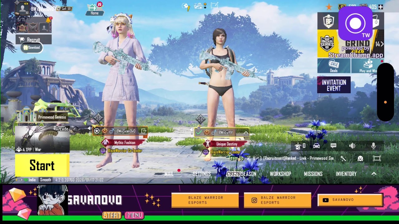 Broadcast powered by StreamChamp