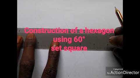 Construction of a hexagon using 60° set square  (TD/ENGINEERING DRAWINGS) - GO TECHNICAL