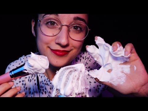 [ASMR] Shaving Cream on Microphone | Espuma no Microfone (No Talking) 🇬🇧🇵🇹
