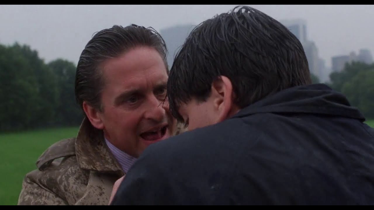 Wall Street 1987   Gordon Gekko and Bud Fox Central Park scene