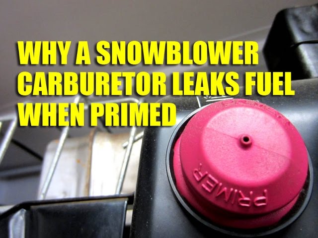 Gas Leaking from a Primer Bulb on a Snowblower: Fix Fast