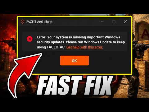FACEIT FIX: YOUR SYSTEM IS MISSING IMPORTANT WINDOWS SECURITY UPDATES - FULL GUIDE Faceit Anti Cheat