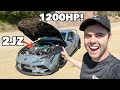 1200WHP 2JZ SWAPPED MK5 SUPRA FIRST DRIVE! *6 Speed Manual!*